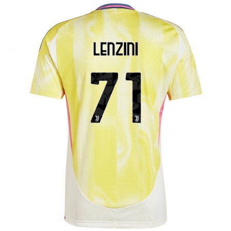 Kandiny Gyermek Martina Lenzini #71 Napsárga Idegenbeli Jersey 2024/25 Mez Póló Ing