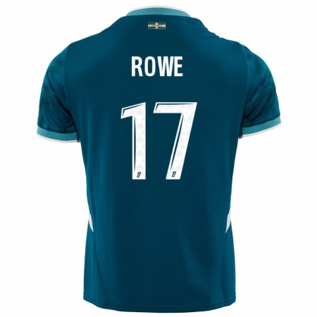 Kandiny Gyermek Jonathan Rowe #17 Türkizkék Idegenbeli Jersey 2024/25 Mez Póló Ing