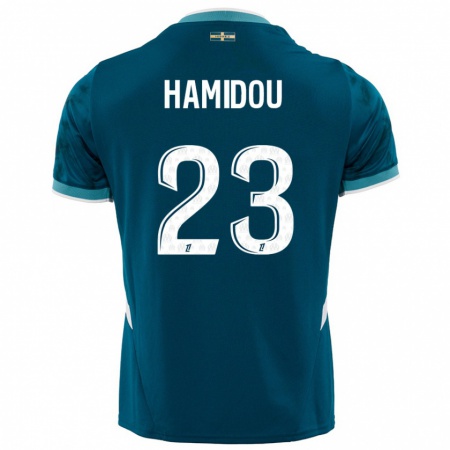 Kandiny Gyermek Jamila Hamidou #23 Türkizkék Idegenbeli Jersey 2024/25 Mez Póló Ing