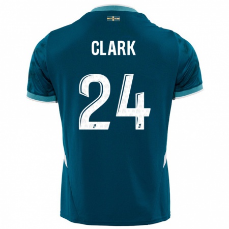 Kandiny Gyermek Ashley Clark #24 Türkizkék Idegenbeli Jersey 2024/25 Mez Póló Ing