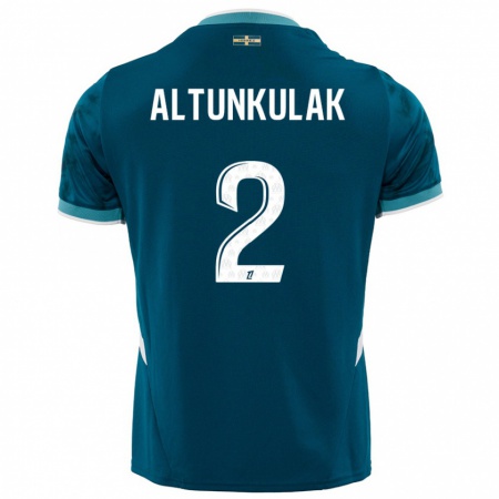 Kandiny Gyermek Selen Altunkulak #2 Türkizkék Idegenbeli Jersey 2024/25 Mez Póló Ing