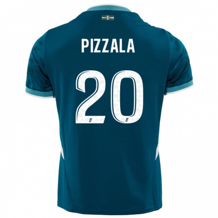 Kandiny Gyermek Caroline Pizzala #20 Türkizkék Idegenbeli Jersey 2024/25 Mez Póló Ing