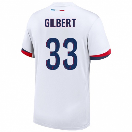 Kandiny Gyermek Tara Elimbi Gilbert #33 Fehér Kék Piros Idegenbeli Jersey 2024/25 Mez Póló Ing