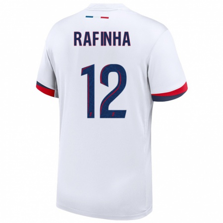 Kandiny Gyermek Rafinha #12 Fehér Kék Piros Idegenbeli Jersey 2024/25 Mez Póló Ing