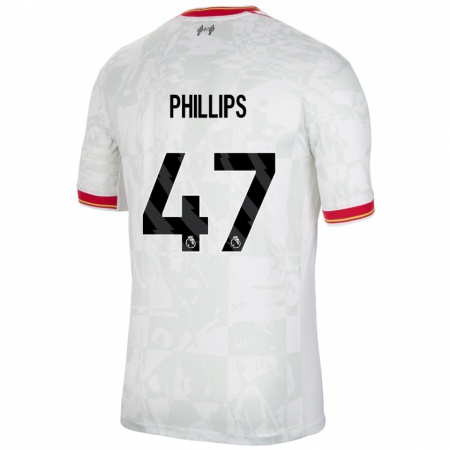 Kandiny Gyermek Nathaniel Phillips #47 Fehér Piros Fekete Harmadik Számú Jersey 2024/25 Mez Póló Ing