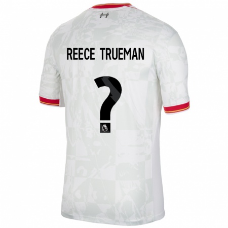 Kandiny Gyermek Reece Trueman #0 Fehér Piros Fekete Harmadik Számú Jersey 2024/25 Mez Póló Ing