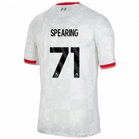 Kandiny Gyermek Jay Spearing #71 Fehér Piros Fekete Harmadik Számú Jersey 2024/25 Mez Póló Ing