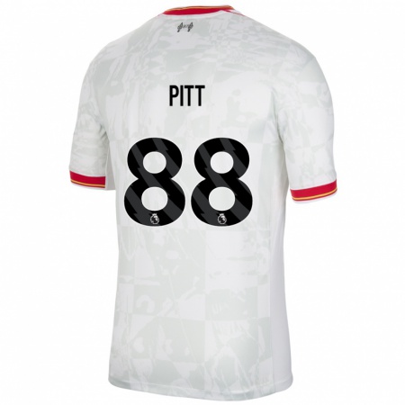 Kandiny Gyermek Lucas Pitt #88 Fehér Piros Fekete Harmadik Számú Jersey 2024/25 Mez Póló Ing