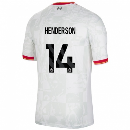 Kandiny Gyermek Henderson #14 Fehér Piros Fekete Harmadik Számú Jersey 2024/25 Mez Póló Ing