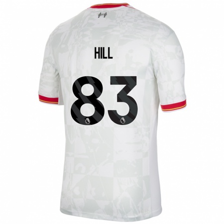 Kandiny Gyermek Thomas Hill #83 Fehér Piros Fekete Harmadik Számú Jersey 2024/25 Mez Póló Ing