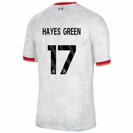 Kandiny Gyermek Charlie Hayes-Green #17 Fehér Piros Fekete Harmadik Számú Jersey 2024/25 Mez Póló Ing