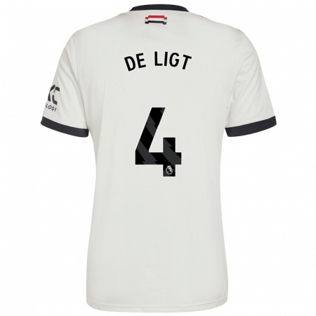 Kandiny Gyermek Matthijs De Ligt #4 Törtfehér Harmadik Számú Jersey 2024/25 Mez Póló Ing