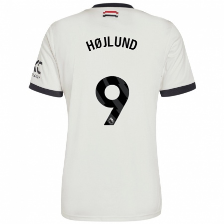 Kandiny Gyermek Rasmus Højlund #9 Törtfehér Harmadik Számú Jersey 2024/25 Mez Póló Ing