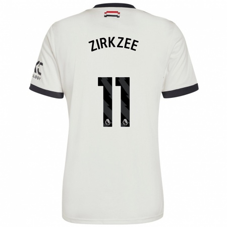 Kandiny Gyermek Joshua Zirkzee #11 Törtfehér Harmadik Számú Jersey 2024/25 Mez Póló Ing