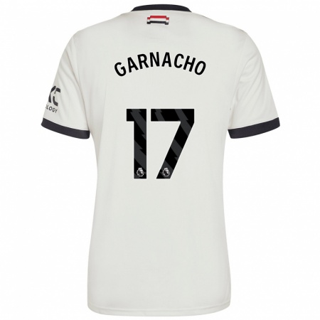 Kandiny Gyermek Alejandro Garnacho #17 Törtfehér Harmadik Számú Jersey 2024/25 Mez Póló Ing