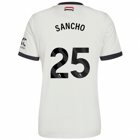 Kandiny Gyermek Jadon Sancho #25 Törtfehér Harmadik Számú Jersey 2024/25 Mez Póló Ing