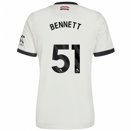 Kandiny Gyermek Rhys Bennett #51 Törtfehér Harmadik Számú Jersey 2024/25 Mez Póló Ing