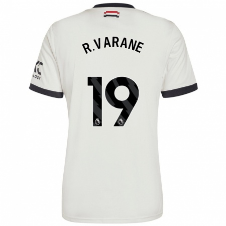 Kandiny Gyermek Raphaël Varane #19 Törtfehér Harmadik Számú Jersey 2024/25 Mez Póló Ing