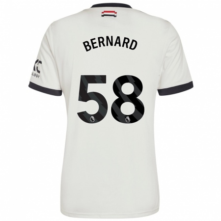 Kandiny Gyermek Bernard #58 Törtfehér Harmadik Számú Jersey 2024/25 Mez Póló Ing