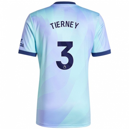 Kandiny Gyermek Kieran Tierney #3 Aqua Harmadik Számú Jersey 2024/25 Mez Póló Ing