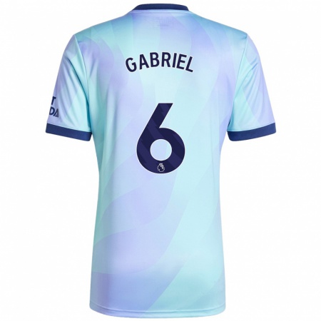 Kandiny Gyermek Gabriel Magalhães #6 Aqua Harmadik Számú Jersey 2024/25 Mez Póló Ing