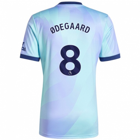 Kandiny Gyermek Martin Ødegaard #8 Aqua Harmadik Számú Jersey 2024/25 Mez Póló Ing