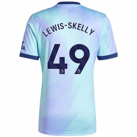 Kandiny Gyermek Myles Lewis-Skelly #49 Aqua Harmadik Számú Jersey 2024/25 Mez Póló Ing