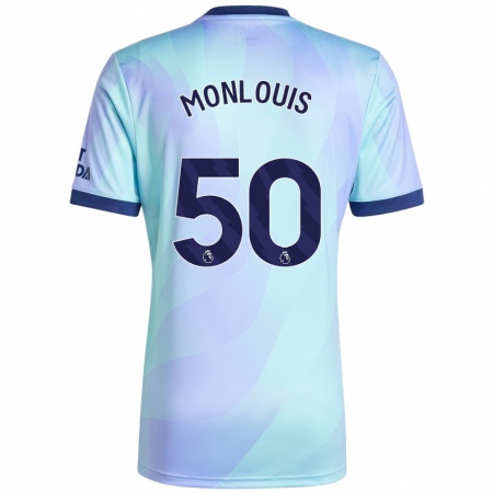 Kandiny Gyermek Zane Monlouis #50 Aqua Harmadik Számú Jersey 2024/25 Mez Póló Ing