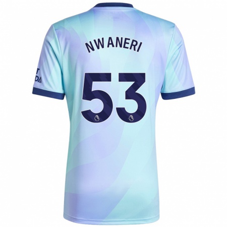 Kandiny Gyermek Ethan Nwaneri #53 Aqua Harmadik Számú Jersey 2024/25 Mez Póló Ing