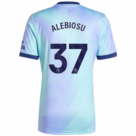 Kandiny Gyermek Ryan Alebiosu #37 Aqua Harmadik Számú Jersey 2024/25 Mez Póló Ing