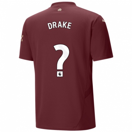 Kandiny Gyermek Leke Drake #0 Gesztenyebarna Harmadik Számú Jersey 2024/25 Mez Póló Ing