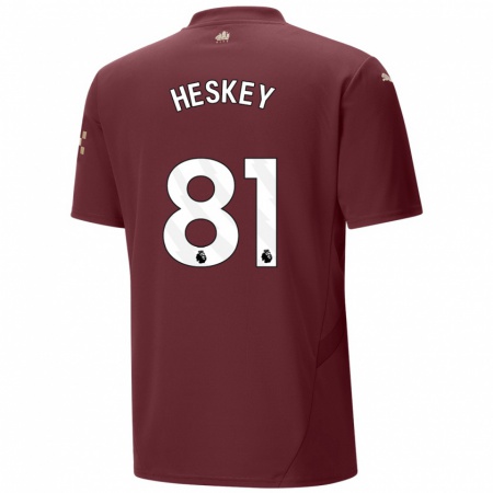 Kandiny Gyermek Jaden Heskey #81 Gesztenyebarna Harmadik Számú Jersey 2024/25 Mez Póló Ing