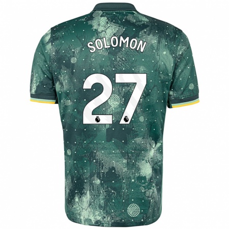 Kandiny Gyermek Manor Solomon #27 Menta Zöld Harmadik Számú Jersey 2024/25 Mez Póló Ing