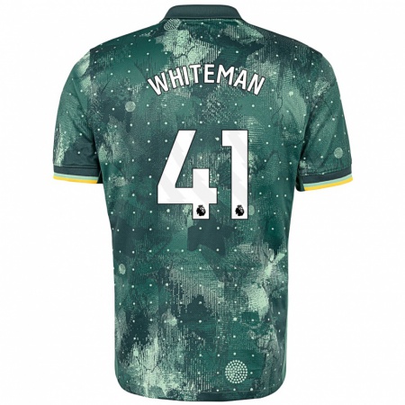 Kandiny Gyermek Alfie Whiteman #41 Menta Zöld Harmadik Számú Jersey 2024/25 Mez Póló Ing