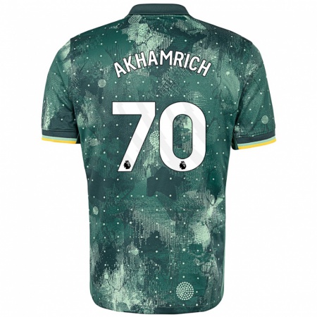 Kandiny Gyermek Yusuf Akhamrich #70 Menta Zöld Harmadik Számú Jersey 2024/25 Mez Póló Ing