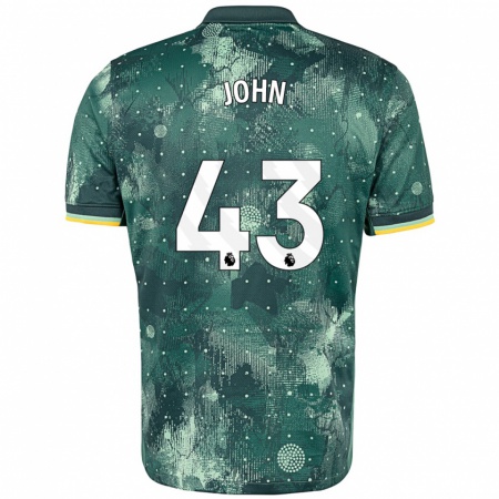 Kandiny Gyermek Nile John #43 Menta Zöld Harmadik Számú Jersey 2024/25 Mez Póló Ing