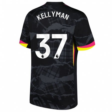 Kandiny Gyermek Omari Kellyman #37 Fekete Rózsaszín Harmadik Számú Jersey 2024/25 Mez Póló Ing