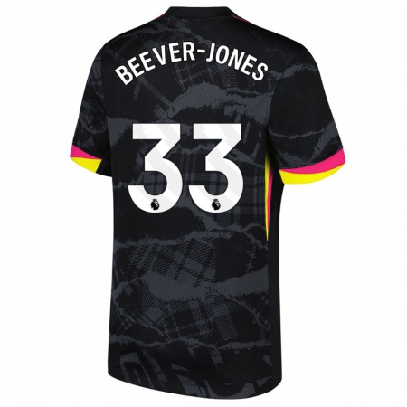 Kandiny Gyermek Aggie Beever-Jones #33 Fekete Rózsaszín Harmadik Számú Jersey 2024/25 Mez Póló Ing