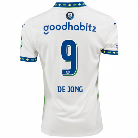 Kandiny Gyermek Luuk De Jong #9 Fehér Sötétkék Harmadik Számú Jersey 2024/25 Mez Póló Ing