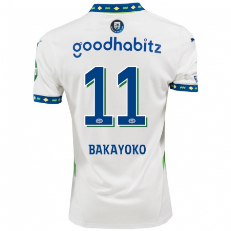 Kandiny Gyermek Johan Bakayoko #11 Fehér Sötétkék Harmadik Számú Jersey 2024/25 Mez Póló Ing