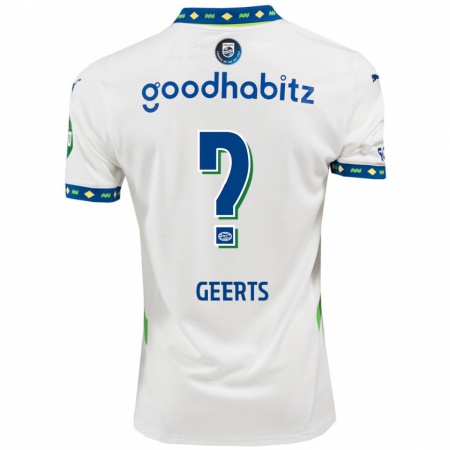 Kandiny Gyermek Enzo Geerts #0 Fehér Sötétkék Harmadik Számú Jersey 2024/25 Mez Póló Ing