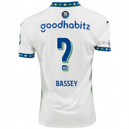 Kandiny Gyermek Essien Bassey #0 Fehér Sötétkék Harmadik Számú Jersey 2024/25 Mez Póló Ing