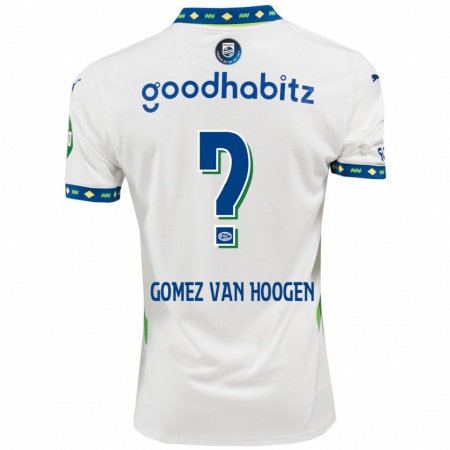 Kandiny Gyermek Samuel Gomez Van Hoogen #0 Fehér Sötétkék Harmadik Számú Jersey 2024/25 Mez Póló Ing