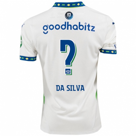 Kandiny Gyermek Aston Da Silva #0 Fehér Sötétkék Harmadik Számú Jersey 2024/25 Mez Póló Ing