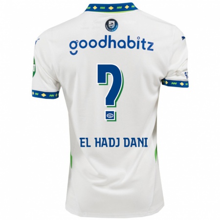 Kandiny Gyermek Soudais El Hadj Dani #0 Fehér Sötétkék Harmadik Számú Jersey 2024/25 Mez Póló Ing