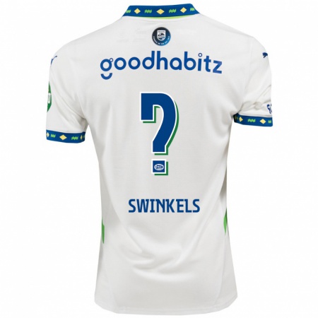 Kandiny Gyermek Michal Swinkels #0 Fehér Sötétkék Harmadik Számú Jersey 2024/25 Mez Póló Ing