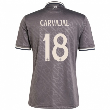 Kandiny Gyermek Ángel Carvajal #18 Faszén Harmadik Számú Jersey 2024/25 Mez Póló Ing