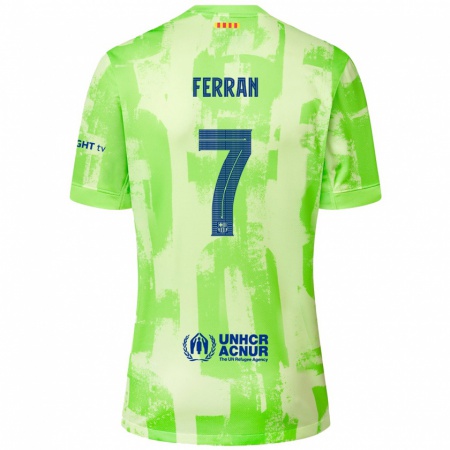 Kandiny Gyermek Ferran Torres #7 Mész Harmadik Számú Jersey 2024/25 Mez Póló Ing