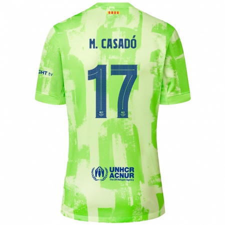 Kandiny Gyermek Marc Casadó #17 Mész Harmadik Számú Jersey 2024/25 Mez Póló Ing