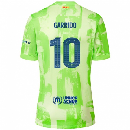 Kandiny Gyermek Aleix Garrido #10 Mész Harmadik Számú Jersey 2024/25 Mez Póló Ing